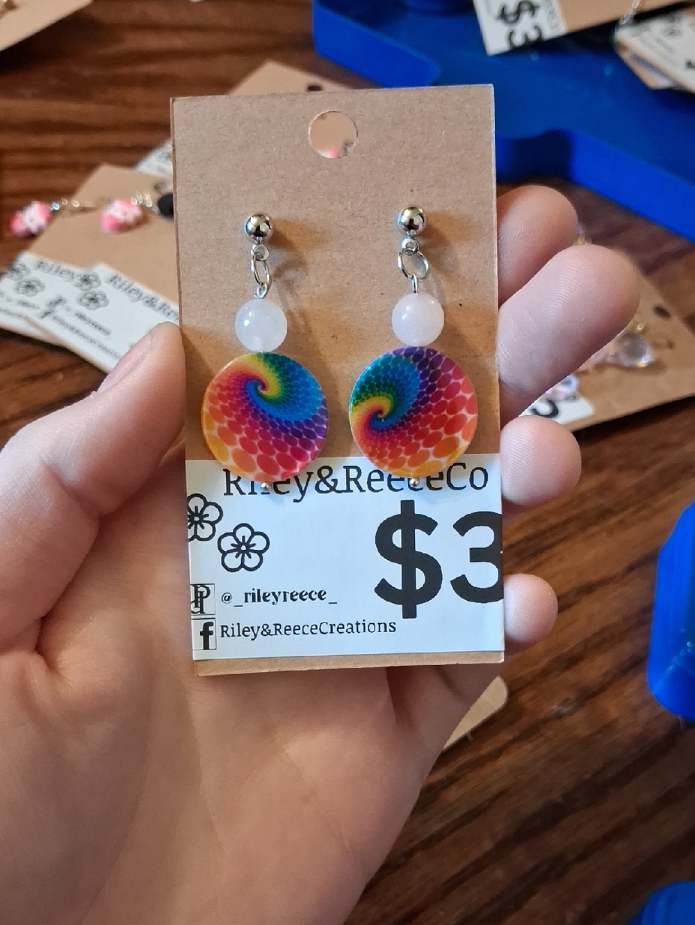 Tie Dye Earrings!!